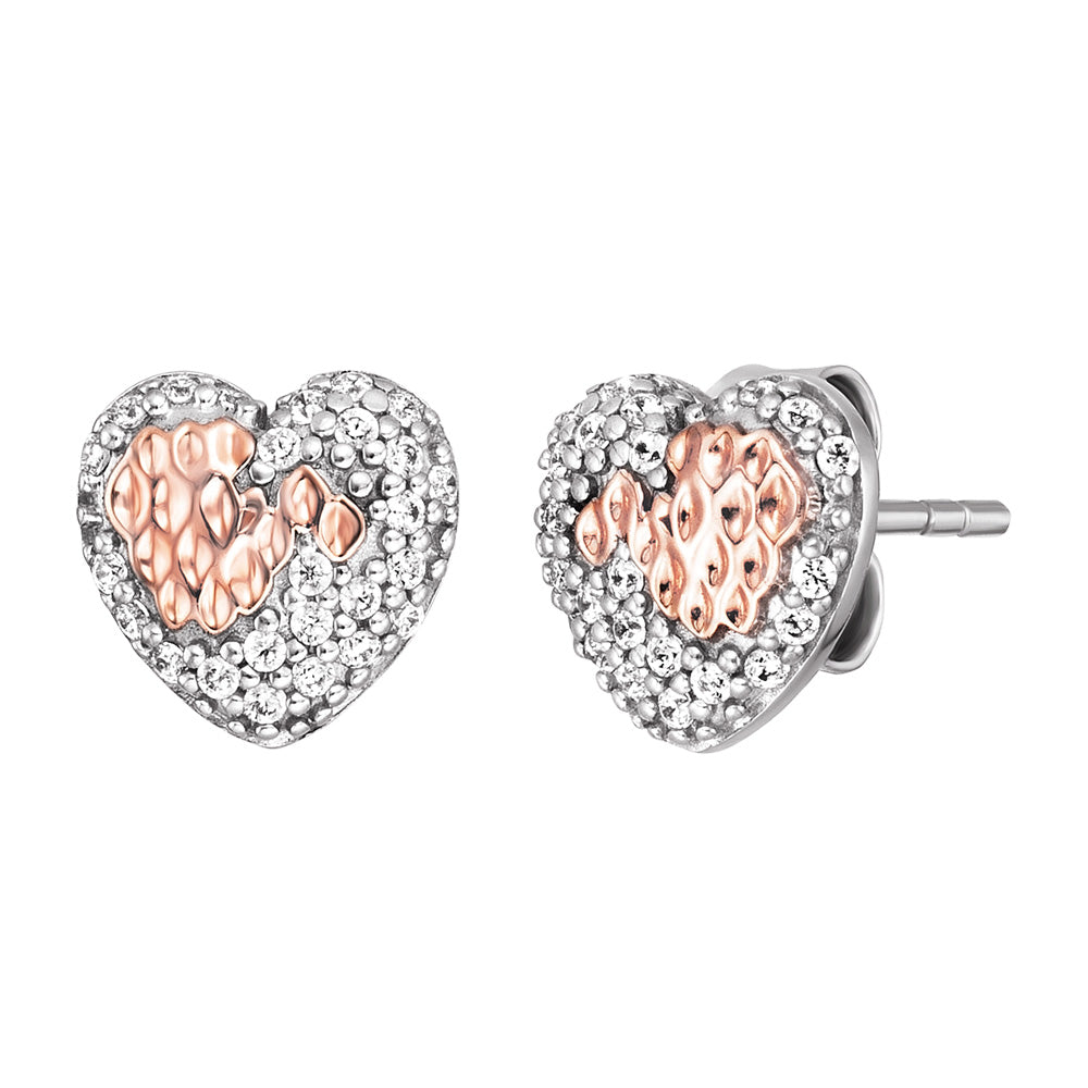 ENGELSRUFER SILVER DARLING HEART STUD EARRINGS