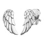 ENGELSRUFER SILVER ANGEL FEATHER WING STUD EARRINGS