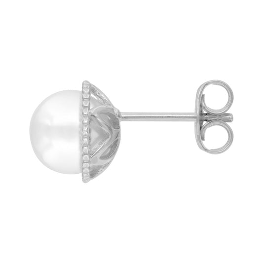 ENGELSRUFER GOLD GLORY PEARL STUD EARRINGS