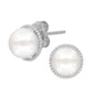 ENGELSRUFER GOLD GLORY PEARL STUD EARRINGS
