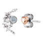 ENGELSRUFER SILVER HEART MOON DUO STUD EARRINGS