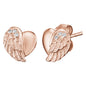 ENGELSRUFER ROSE GOLD HEARTWING STUD EARRINGS
