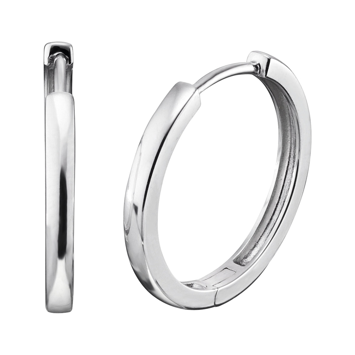 ENGELSRUFER SILVER LISA 24MM HOOP EARRINGS