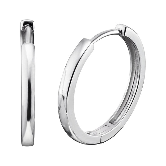 ENGELSRUFER SILVER LISA 24MM HOOP EARRINGS