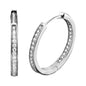 ENGELSRUFER SILVER LISA 24MM CZ HOOP EARRINGS