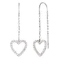 ENGELSRUFER SILVER LOVE HEART CZ THREAD EARRINGS
