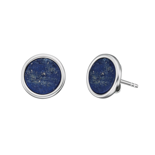 ENGELSRUFER SILVER LAPIS LAZULI 10MM STUD EARRINGS