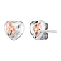 ENGELSRUFER SILVER WITH LOVE HEART STUD EARRINGS