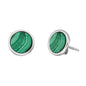 ENGELSRUFER SILVER MALACHITE 10MM STUD EARRINGS