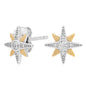 ENGELSRUFER SILVER GOLD NEW STAR CZ STUD EARRINGS