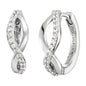 ENGELSRUFER SILVER INFINITY PARADISE 16.5MM CZ HOOP EARRINGS