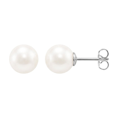 ENGELSRUFER STERLING SILVER 7MM PEARL EARRINGS