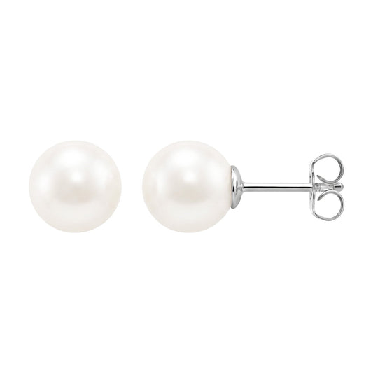 ENGELSRUFER STERLING SILVER 7MM PEARL EARRINGS
