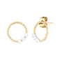 ENGELSRUFER GOLD PEARL TRIO STUD EARRINGS