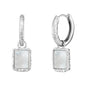 ENGELSRUFER SILVER PURE MOONSTONE HOOP EARRINGS