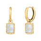 ENGELSRUFER GOLD PURE MOONSTONE HOOP EARRINGS