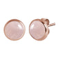 ENGELSRUFER ROSE GOLD ROSE QUARTZ STUD EARRINGS