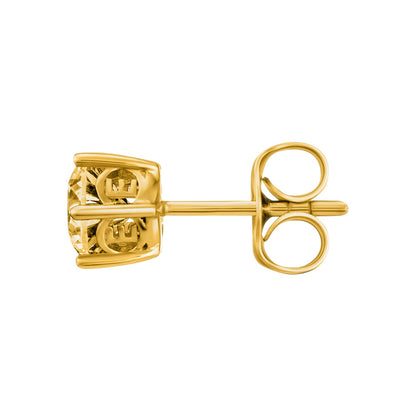 ENGELSRUFER GOLD SHINY 5MM STUD CZ EARRINGS