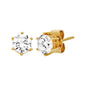 ENGELSRUFER GOLD SHINY 5MM STUD CZ EARRINGS