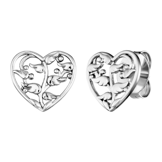 ENGELSRUFER SILVER ANGEL WING TREE OF LIFE EARRINGS