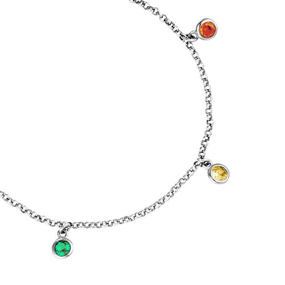 ENGELSRUFER LITTLE MOON RAINBOW SILVER ANKLET