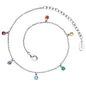 ENGELSRUFER LITTLE MOON RAINBOW SILVER ANKLET