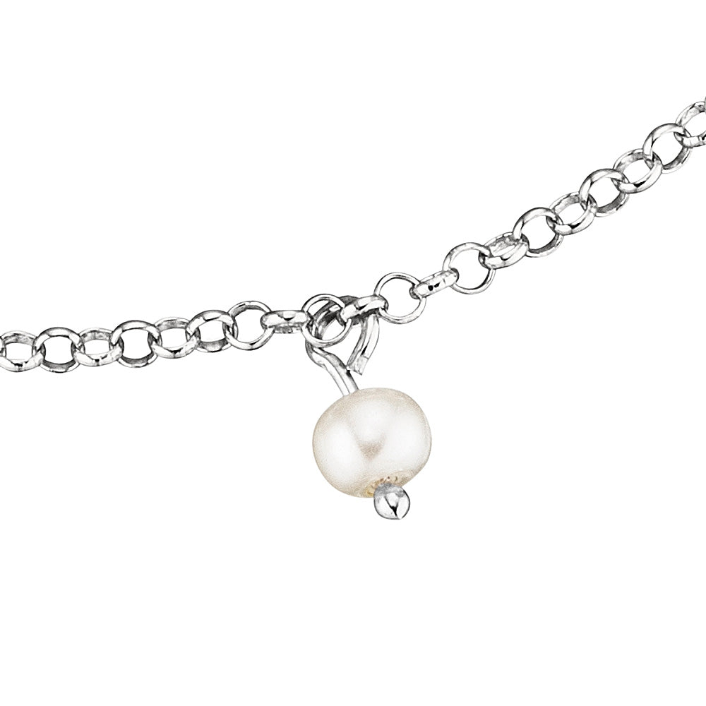 ENGELSRUFER FRESHWATER PEARL SILVER ANKLET