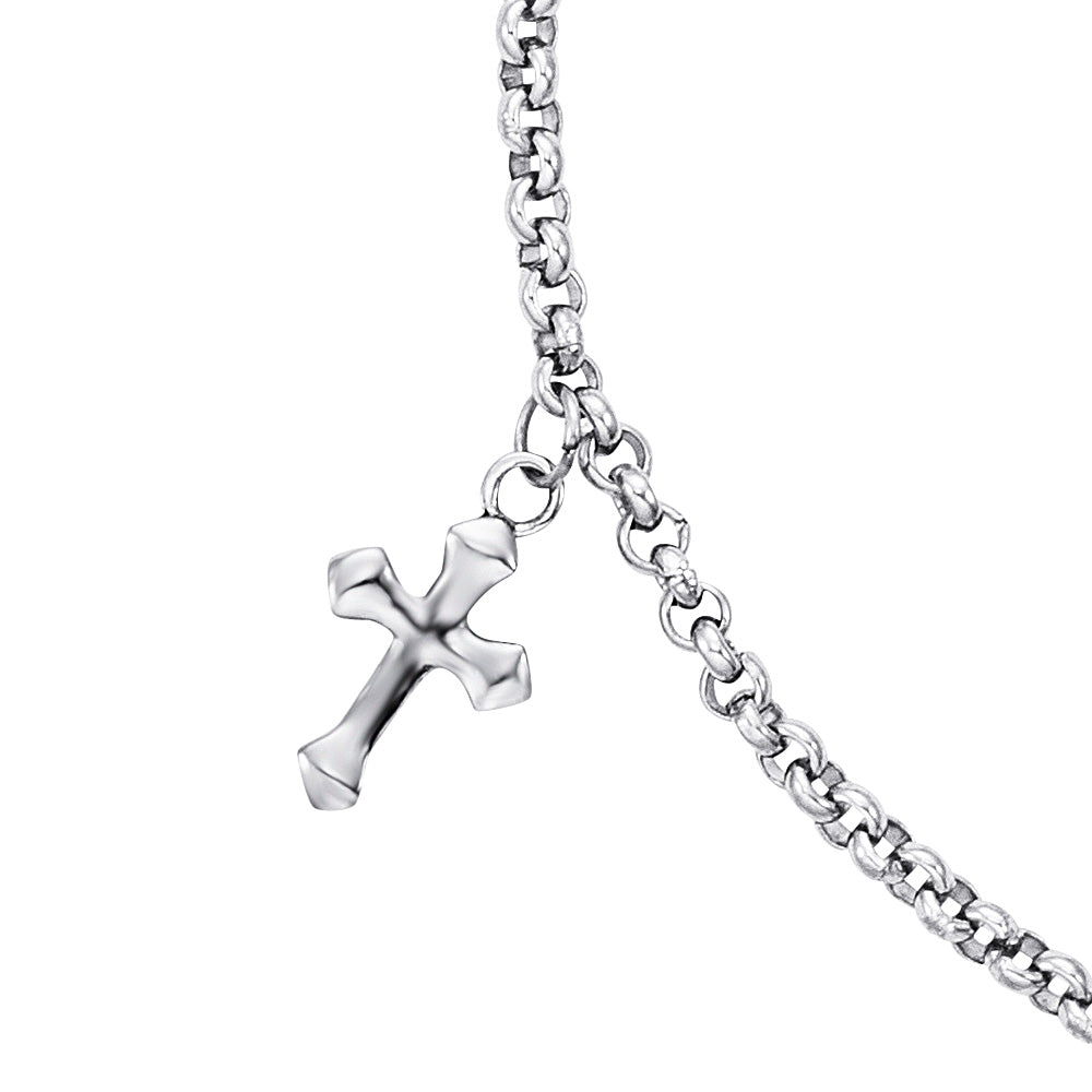 ENGELSRUFER STEEL FAITH LOVE & HOPE ANKLET