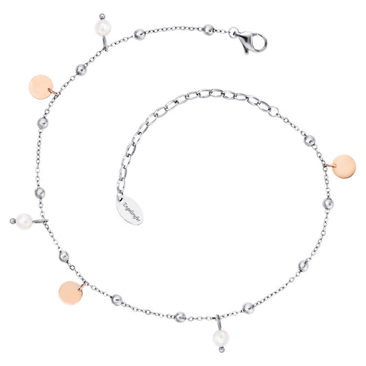ENGELSRUFER STEEL LITTLE JOY PEARL ANKLET
