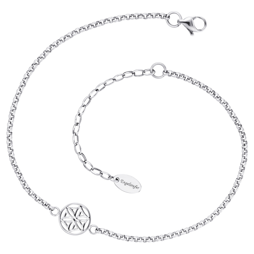ENGELSRUFER STEEL FLOWER OF LIFE ANKLET