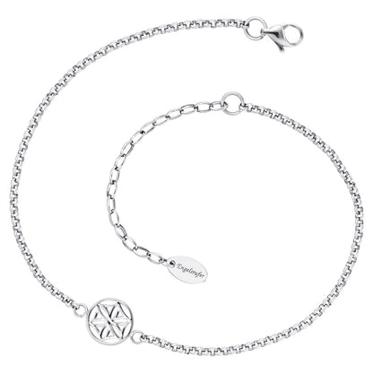 ENGELSRUFER STEEL FLOWER OF LIFE ANKLET