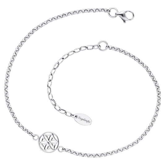 ENGELSRUFER STEEL FLOWER OF LIFE ANKLET
