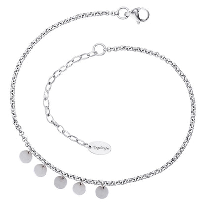 ENGELSRUFER STEEL LITTLE LUNA ANKLET