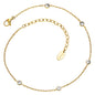 ENGELSRUFER GOLD MOONLIGHT CZ STEEL ANKLET