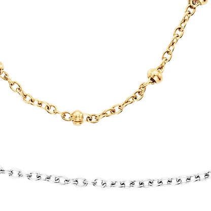 ENGELSRUFER STEEL LITTLE TWIN MOON ANKLET