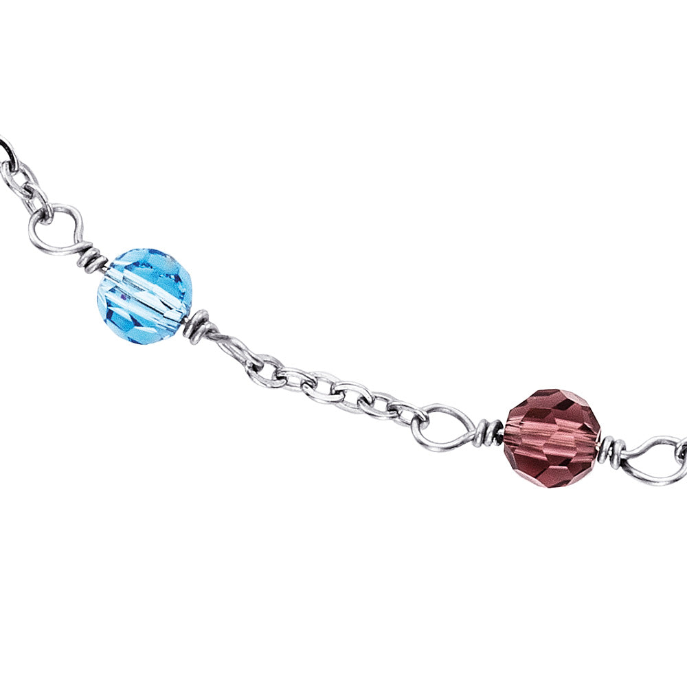 ENGELSRUFER STEEL RAINBOW ANKLET