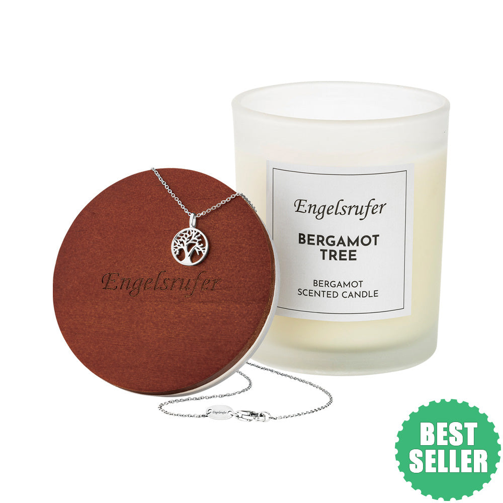 ENGELSRUFER BERGAMOT TREE SCENTED CANDLE NECKLACE GIFT SET