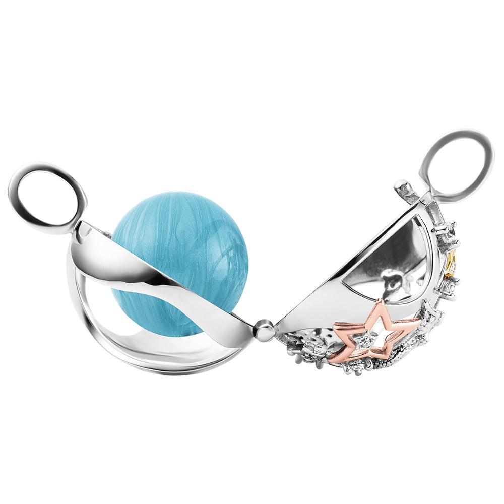 ENGELSRUFER SILVER HEAVEN FLYING ANGEL SOUNDBALL NECKLACE
