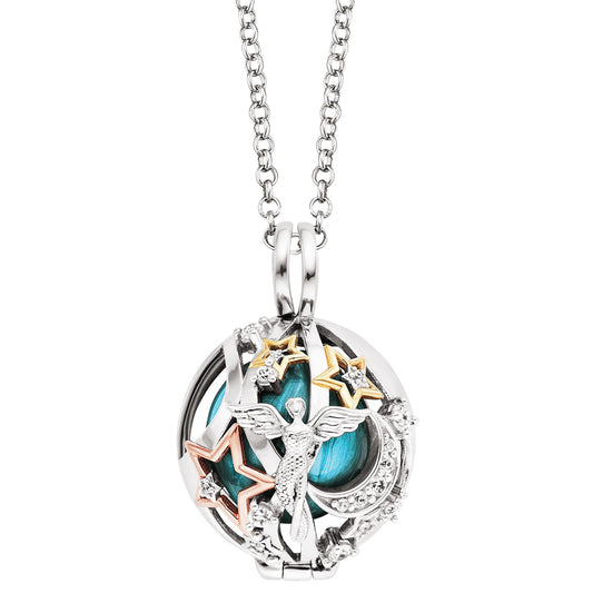 ENGELSRUFER SILVER HEAVEN FLYING ANGEL SOUNDBALL NECKLACE