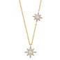 ENGELSRUFER SILVER GOLD TWIN NEW STAR CZ NECKLACE