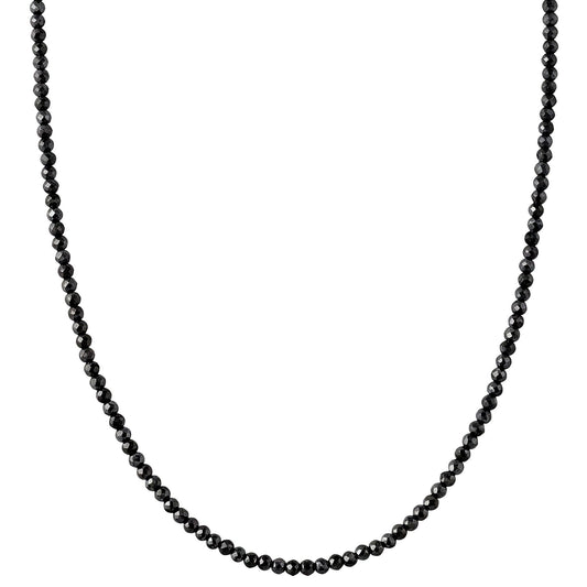 ENGELSRUFER SILVER BLACK SPINEL 40CM NECKLACE