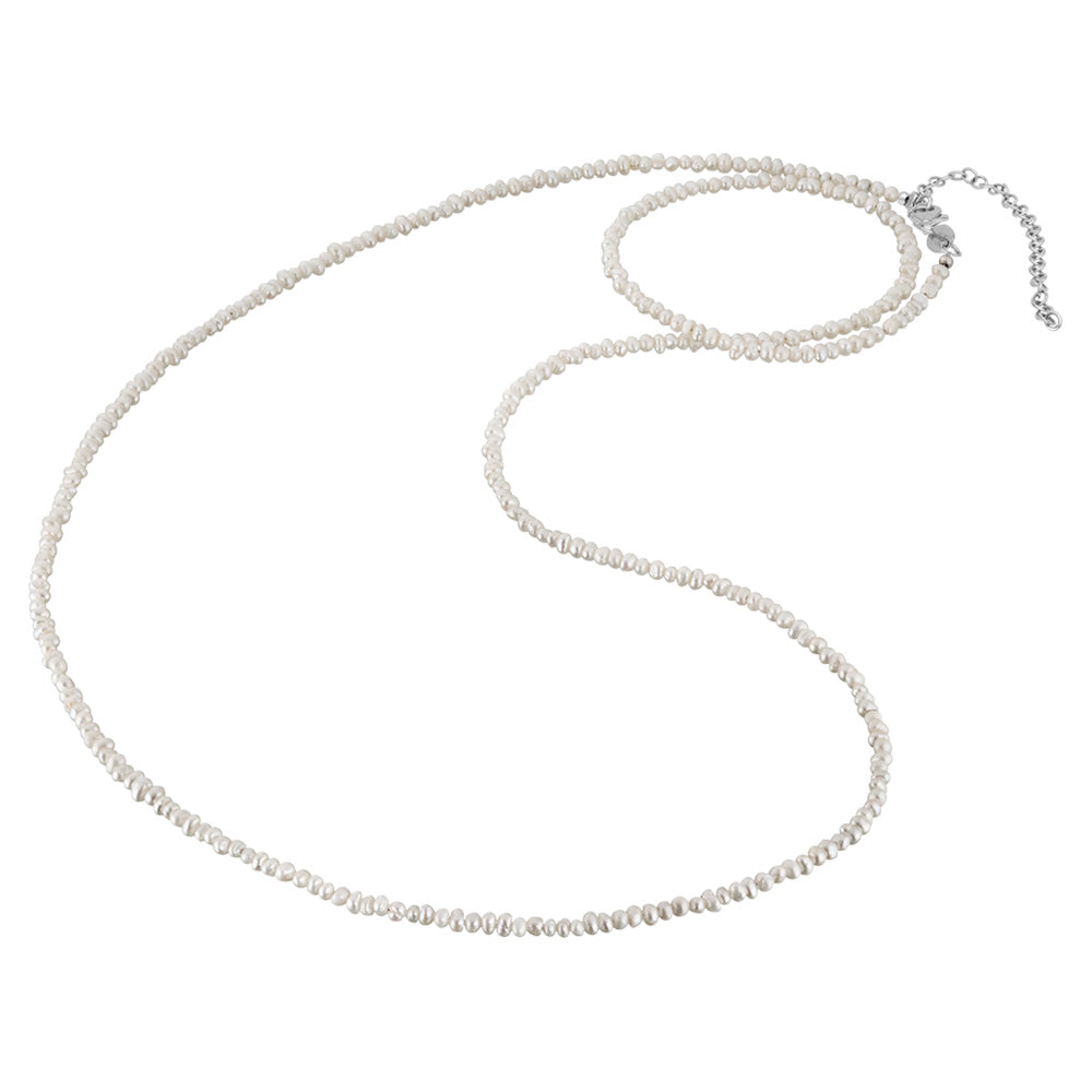 ENGELSRUFER SILVER FRESHWATER PEARL 70CM NECKLACE