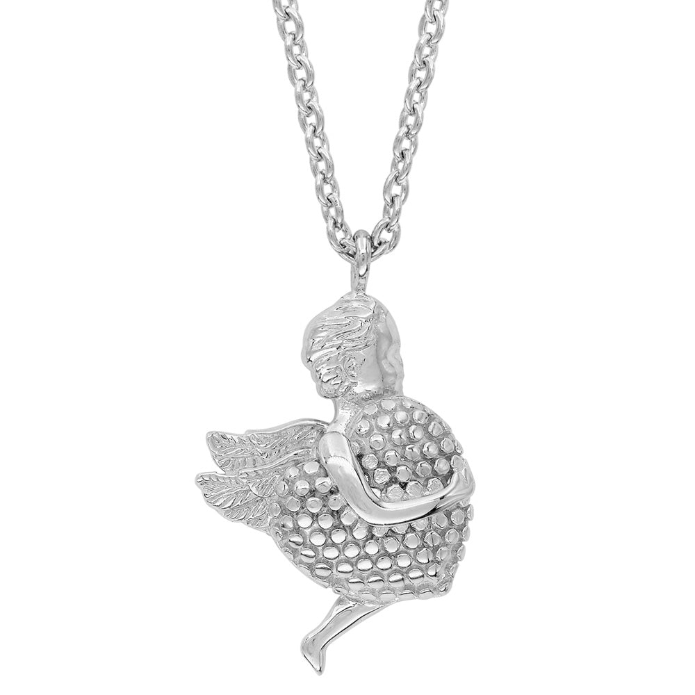 ENGELSRUFER SILVER ANGEL HEART NECKLACE
