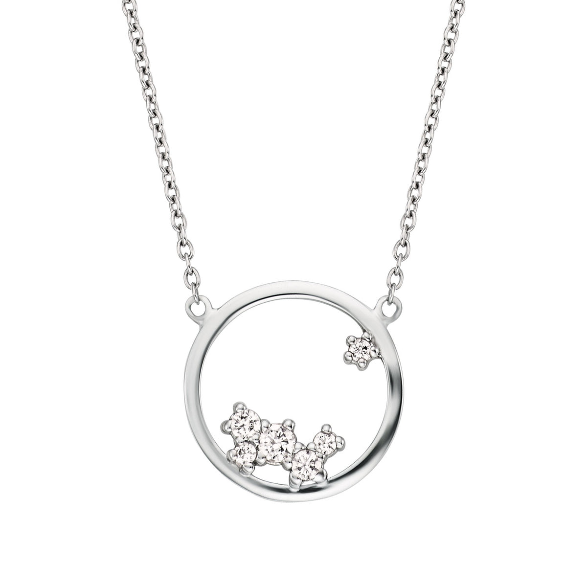 ENGELSRUFER SILVER COSMO CIRCLE CZ NECKLACE