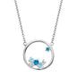 ENGELSRUFER SILVER COSMO CIRCLE BLUE CZ NECKLACE