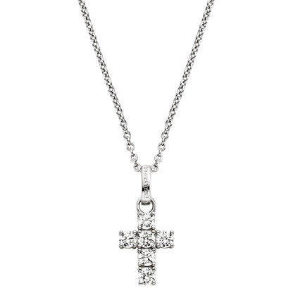 ENGELSRUFER SILVER HOPE CROSS CZ NECKLACE