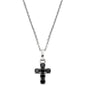 ENGELSRUFER SILVER HOPE CROSS BLACK CZ NECKLACE