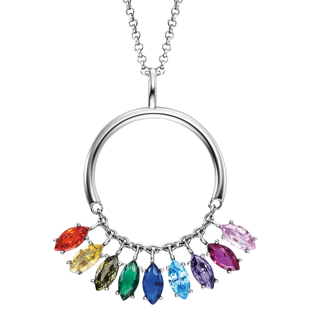 ENGELSRUFER SILVER GOLD ANGEL WINGS CROSS NECKLACE
