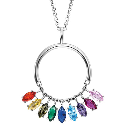 ENGELSRUFER SILVER GOLD ANGEL WINGS CROSS NECKLACE