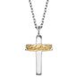 ENGELSRUFER SILVER GOLD ANGEL WINGS CROSS NECKLACE
